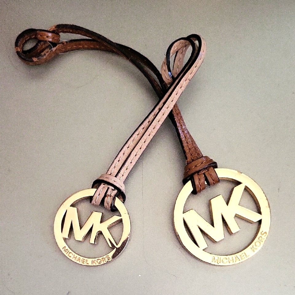 Michael Kors Gold And Brown Key  Card Holder